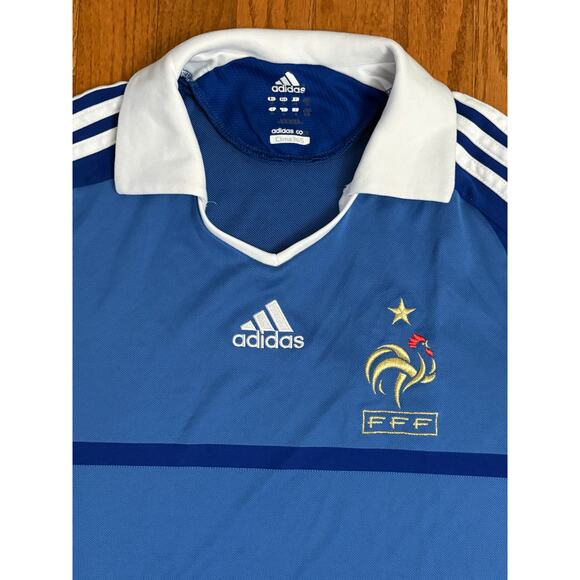 Adidas France National Team Blue Soccer Jersey- Men's Size Medium- EUC - Picture 3 of 10